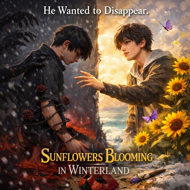 Sunflowers Blooming in Winterland